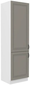 Kuchynská skrinka Stilo claygrey/biely 60dk/210 2f