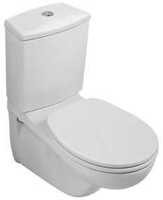 VILLEROY &amp; BOCH O.novo závesná WC misa kombi s hlbokým splachovaním, zadný odpad, 355 x 680 mm, biela alpská, s povrchom CeramicPlus, 662310R1