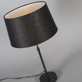 Stolová lampa čierna s čiernym tienidlom nastaviteľná 35 cm - Parte
