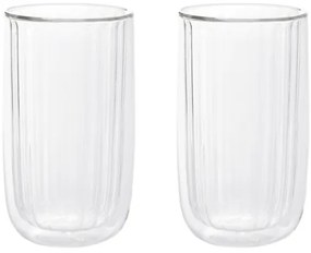 Sada dvoch pohárov CEMBRA GROOVE priesvitné 888835 350 ml (2 ks)