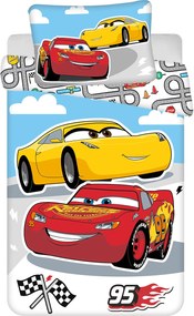 Jerry Fabrics Obliečky do postieľky 100x135 + 40x60 cm - Cars "Road"