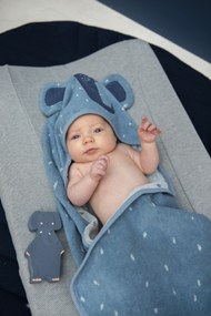 Detská osuška s kapucňou Mrs. Elephant - 75 x 75 cm