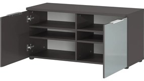 Sivá skrinka na topánky s lavicou Genova - Germania