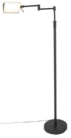 Dizajnová stojaca lampa čierna vrátane LED s dotykovým stmievačom - Notia