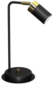 Stolná lampa Joker, 1x zlaté/čierne kovové tienidlo, b