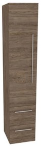Mereo, Mereo Bino, kúpeľňová skrinka vysoká 163 cm, ľavá, Multidecor, Dark Rockford Hic, MER-CN697DRH1