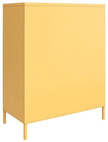 Žltá kovová komoda Novogratz Cache, 80 x 102 cm