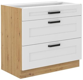 Kuchynská skrinka LUNA biely mat/artisan 80d 3s bb