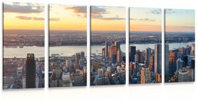 5-dielny obraz mesto New York - 200x100