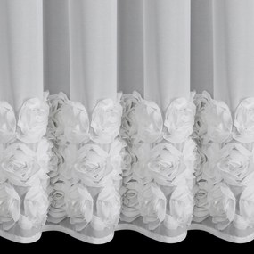 ZÁCLONA NA PÁSKE EVA MINGE ROSES8 300X120 CM BIELA