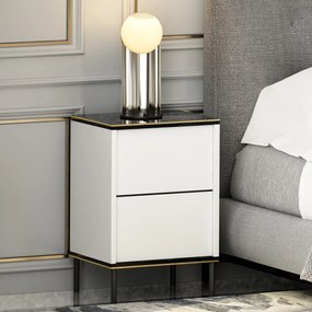 Nočný stolík Imaj White Marble
