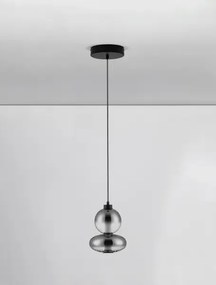 LED stmievateľný čierno-šedý moderný luster Bally