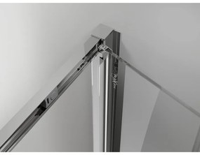 Mexen Exo, sprchovací kút so skladacími dverami 85 x 100 cm, 6mm číre sklo, chrómový profil, 816-085-100-01-00