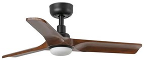 FARO 33806WT-1TW - LED stmievateľný ventilátor HEYWOOD S 10W/230V drevo/čierny p