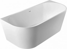 Balneo Voľne Stojaca Nástenná Vaňa Viva White Biela 170 x 80 cm S Korkom