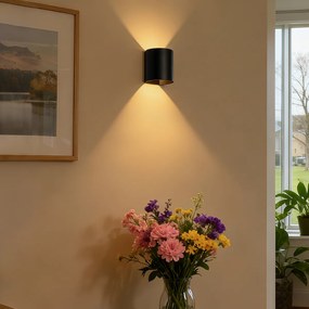 Moderná nástenná lampa čierna - Sabbio