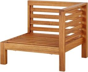 Sconto Záhradná rohová pohovka CAPE akácia/béžová