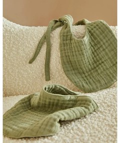 Zelené mušelínové podbradníky v súprave 2 ks Prune – Kave Home