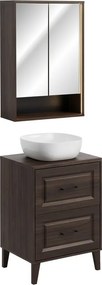 Koupelnová sestava Dorothy Smile s deskou, umyvadlem a skříňkou 60 cm dub ristretto