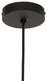 Dizajnové závesné svietidlo čierne so zlatým sklom - Bert