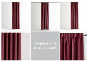 Vínový zatemňovací termo záves 140x245 cm Pleat – Restilo