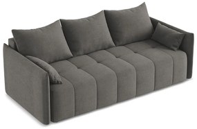 Tmavosivá rozkladacia/s úložným priestorom pohovka 225 cm Moku – Makamii