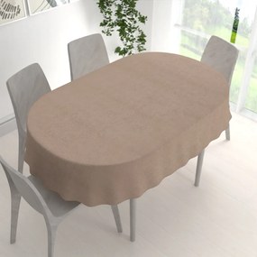 Biante Oválny obrus/imitácia brúsenej kože Alcantara ALC-006 Béžový 100x140 cm