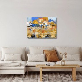 Sklenený obraz - Múr nárekov, Jeruzalem, Izrael (70x50 cm)