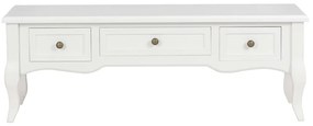 vidaXL TV stolík biely 100x35x35 cm drevený