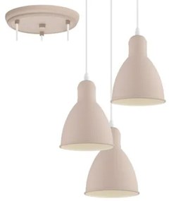 EGLO 49084 - Luster na lanku PRIDDY-P 3xE27/60W/230V