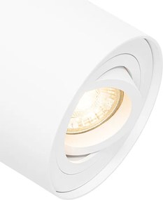 Sada 4 moderných stropných bodových svetiel bielej farby, otočné a naklápacie - Rondoo Up