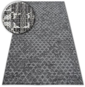 Šnúrkový koberec SIZAL LOFT 21145 BOHO slonovinová kosť - sivý
