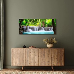 Obraz - Vodopád, tyrkysový (120x50 cm)