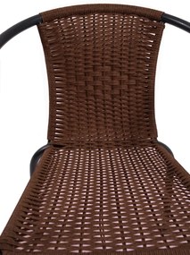 Záhradná stolička Herkules III - čierna / hnedá