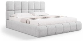 Micadoni Bellis moderná posteľ - Svetlosivá, Bouclé, 140 cm