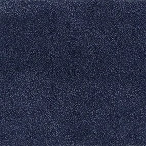 Lano, Koberec metráž Supersoft 710 tm. modrý, na mieru s bordúrou, šíře 4m, modrá, ab (mriežka), obývacia izba