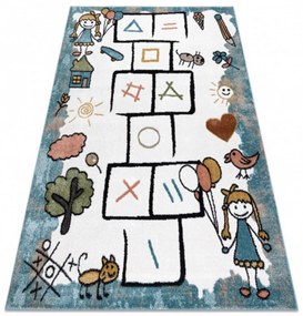 Detský kusový koberec Skákací panák modrý 140x190cm