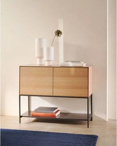Nízka komoda v dekore duba v prírodnej farbe 97,5x80 cm Vedrana – Kave Home