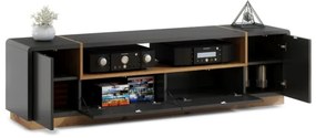 Televízny stolík FRED antracit/dub artisan