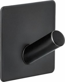 Erga Midi, samolepiace háčiky na uteráky bez vŕtania, 4ks, 4,5×4,5 cm, čierna matná, ERG-YKA-CH.MIDI4-BLK