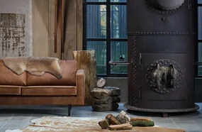 BePureHome Rodeo malá kožená sedačka - Zelená