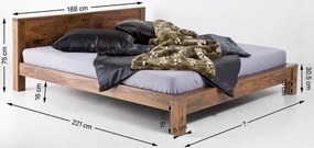 Masívna posteľ LIANA 180x200 cm v klasickom štýle sheeshamové drevo