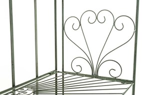 Kovová polica regál Maia - Zelená antik