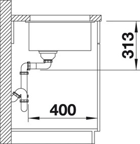 Granitový drez Blanco SUBLINE 320-U InFino káva