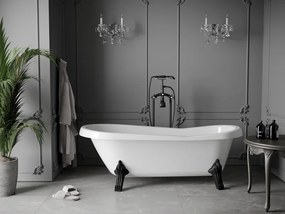 Mexen Retro, voľne stojaca vaňa 170 x 75 cm, biela, čierne nohy, 53251707500-70