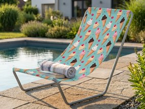 Skladacie plážové ležadlo SAND ICE CREAM, farebné