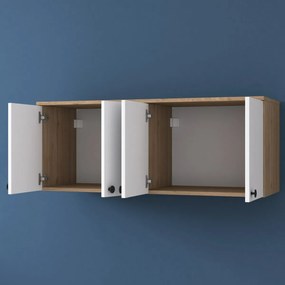 Nástenná skrinka Bany Walnut and White