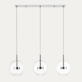 Závesné LED svietidlo 3 guľové tienidlá ENCELADUS chrómované
