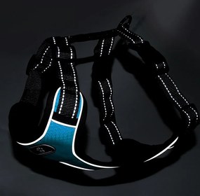 Beztlakový postroj pre psa ASTRO - modrý - rozmer M