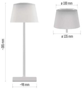 Stolní LED lampa KATIE bílá